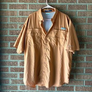 Columbia Orange “Omni-Shade” “Tamiami” Short Sleeved Shirt Size XL